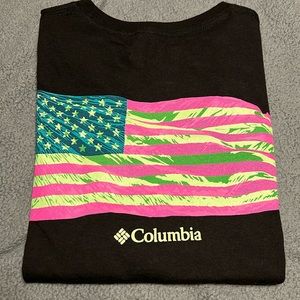 NWT men’s small Columbia tshirt . Design on back of shirt